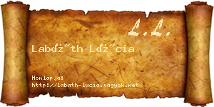 Labáth Lúcia névjegykártya